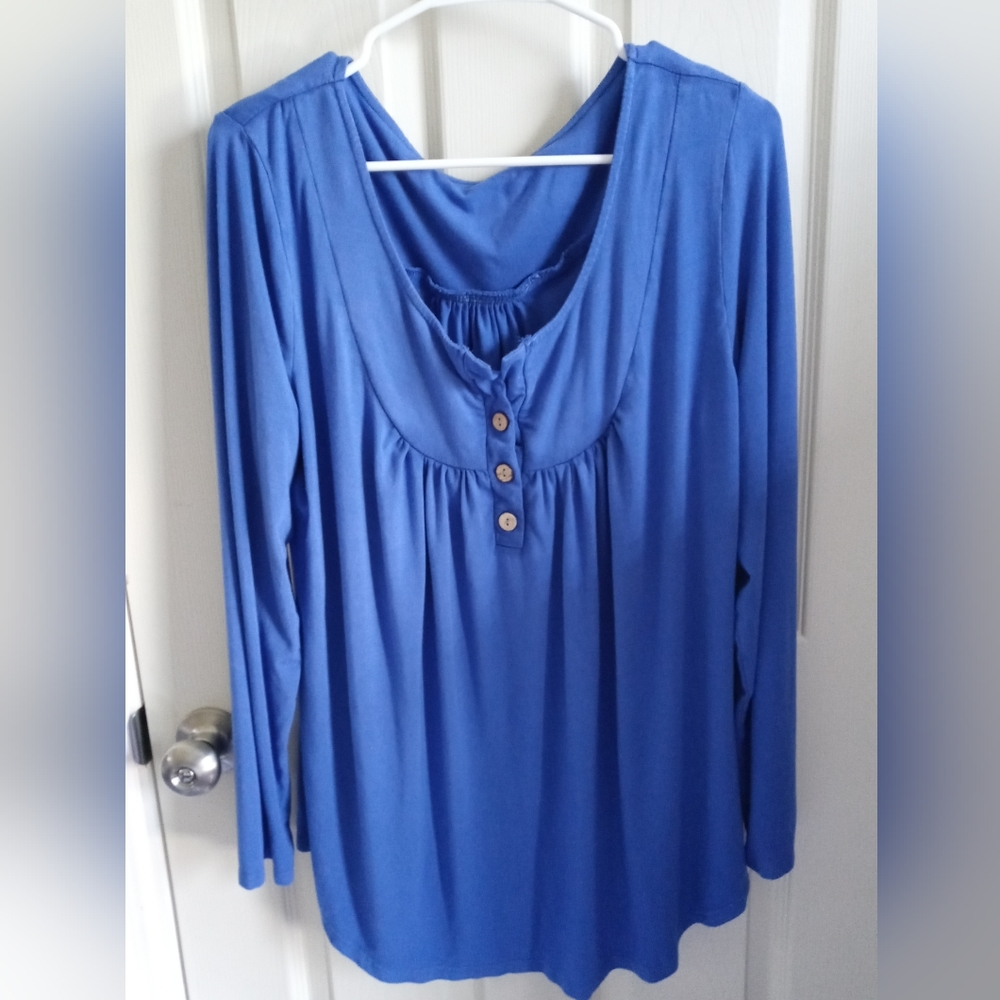 MODARANI Fit & Flare Tunic Blouse. Long Sleeve. Model pics are for show only!